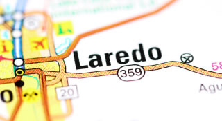 La ciudad de Laredo en Texas en el mapa – Laredo, seguro de auto barato en Texas.