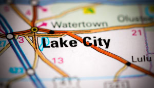 Mapa de Lake City en Florida - Lake City, seguro de auto barato en Florida.