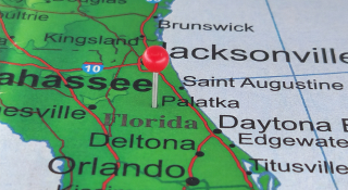 Palatka, Florida en un mapa – Palatka, seguro de auto barato en Florida.